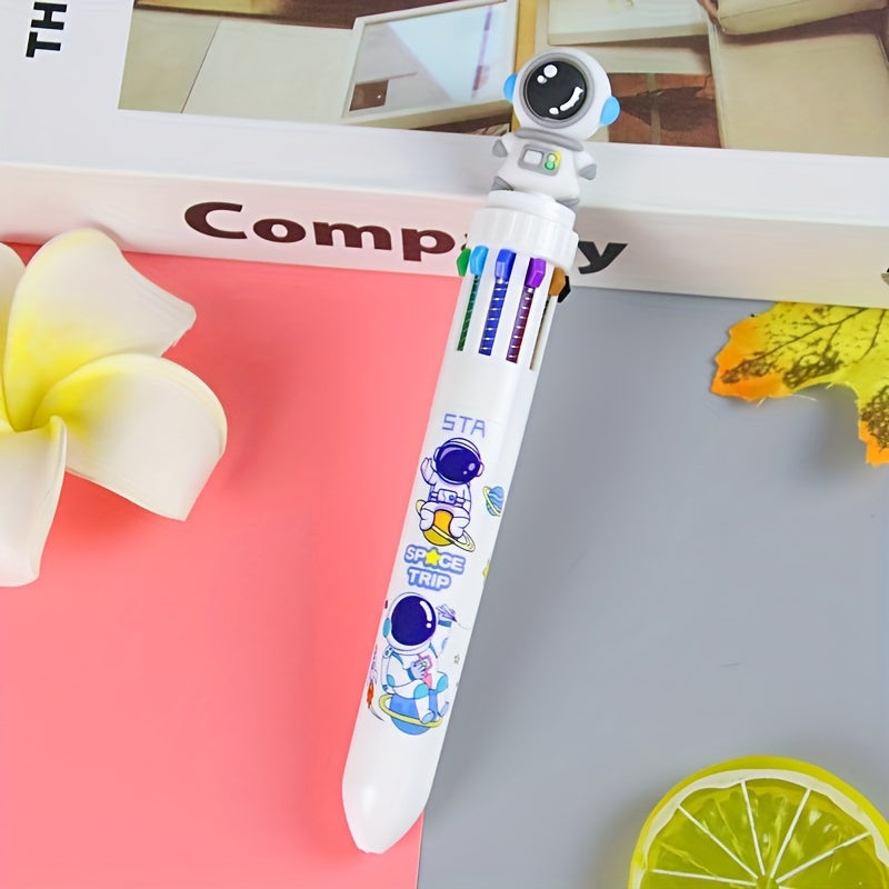 Ten Color Resin Round Ballpoint Pen Set of One or Four