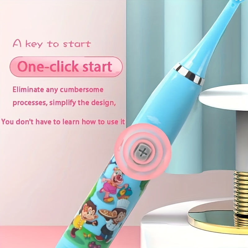 Bolalar va kattalar uchun elektr tish cho'tkasi, yumshoq cho'tka, sayohat uchun qulay, ajraladigan boshlar