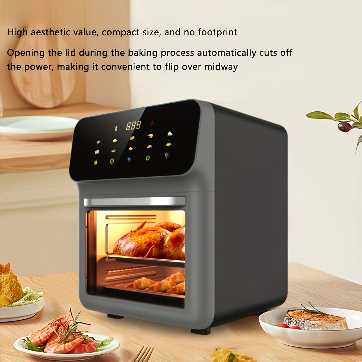 Havo Fryeri 12L sig‘imi 1350W issiq havo aylanishi Yevropa ro‘zg‘ori Ko‘p funksiyali