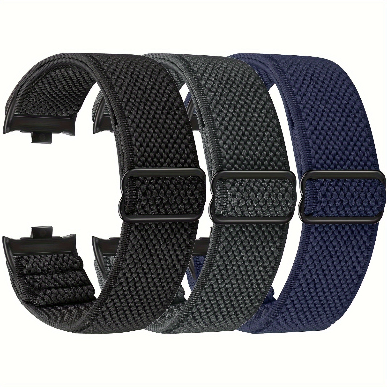 Xiaomi Redmi Watch 4 va Band 8 Pro uchun 3 ta Nilon almashtirish bandlari, sozlanadigan fitness kamarlar