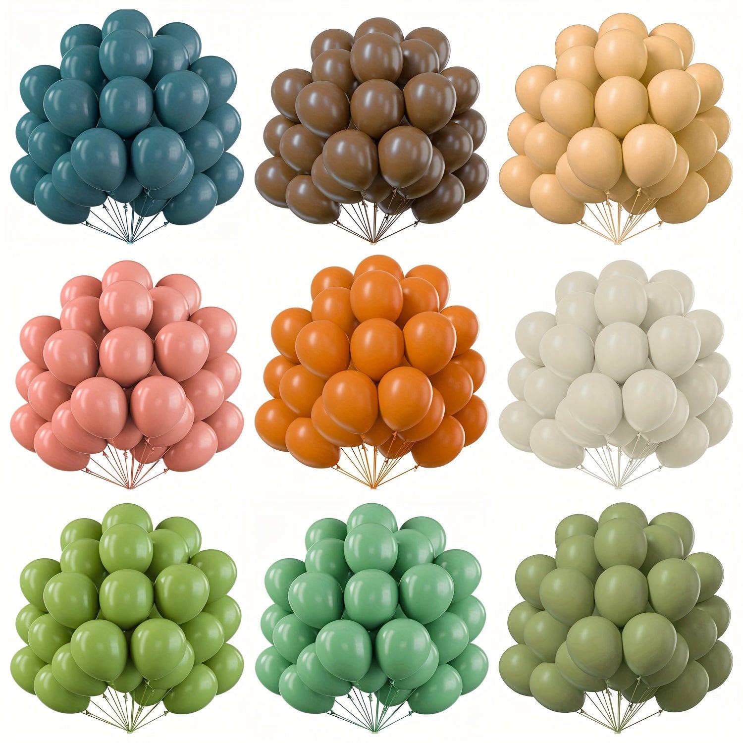 Set of 30 Retro Color Latex Balloons 25.4cm for Party Decorations Birthday Wedding