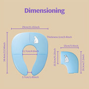 Children's Foldable Toilet Training Seat for Ages 3-8 with Splash Guard and Durable Material