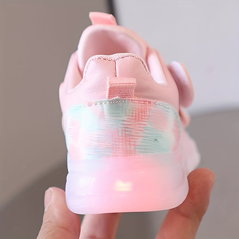 Kids LED Light-Up Shoes for Boys and Girls with Non-Slip Rubber Sole and Cartoon Design in Blue