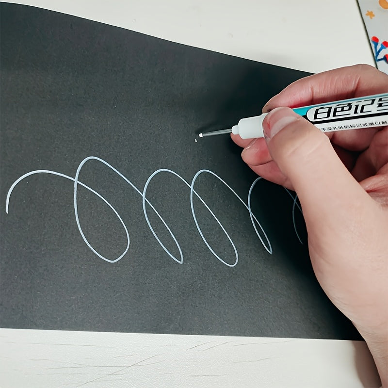 3/6Pcs White Long Head Marker Pen Construction Line Oil Pen 30mm Tip