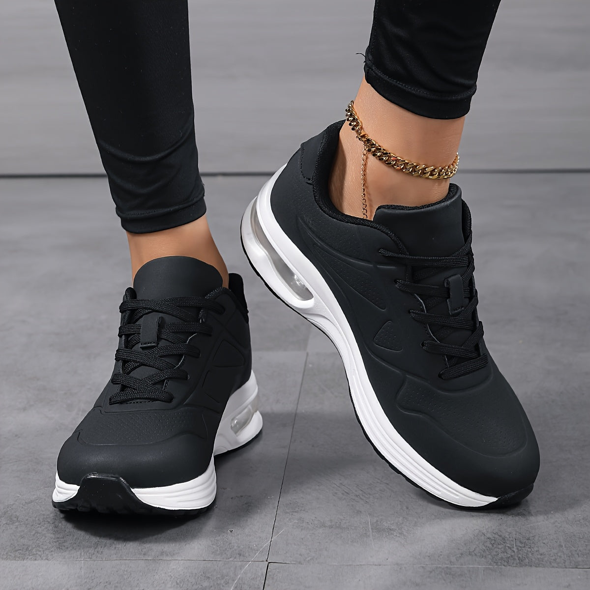 Women's Breathable Mesh Casual Sneakers with Air Cushion and Low Top