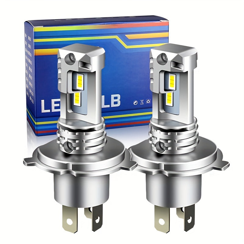 2pcs H4 LED Headlight Bulb CSP Fanless Canbus White High Low Beam for Car Motorcycle