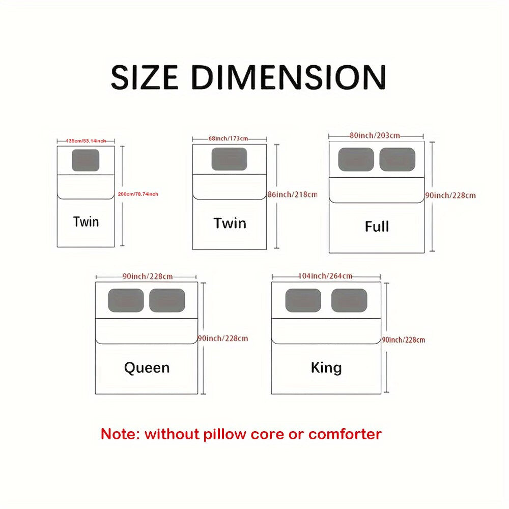 Three-Piece Schnauzer Quilt Cover Bedding Set Retro Style Machine Washable Zipper Closure