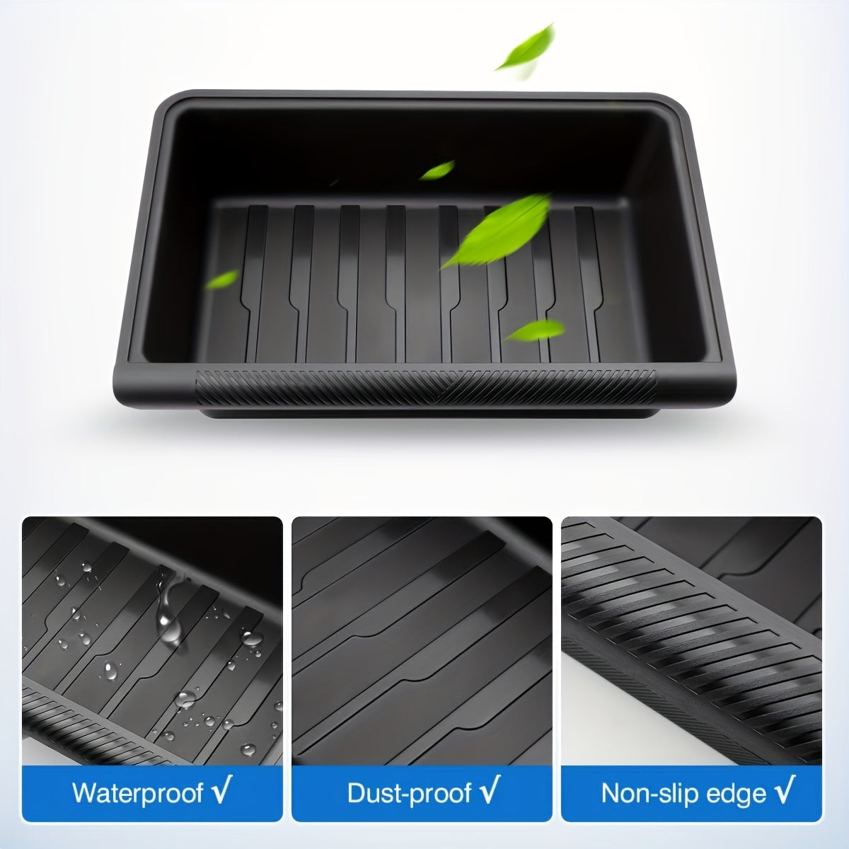 2-комплект водонепроницаемых резиновых органайзеров для хранения под сиденьем для Tesla Model Y