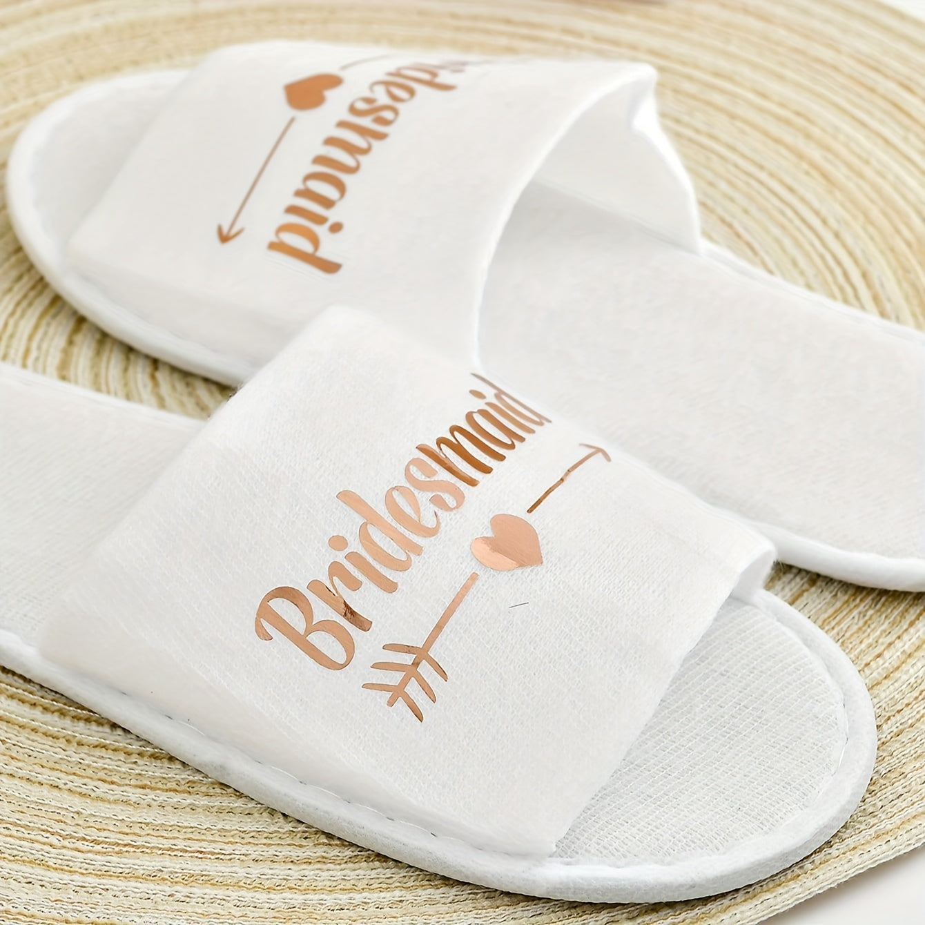 Women's Wedding Party Slippers, Comfortable Satin Flat Shoes for Brides and Guests