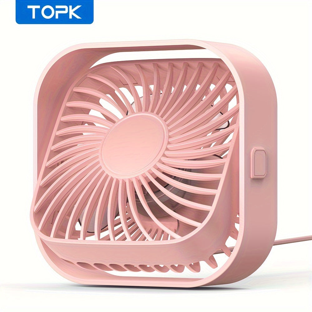 Mini USB Desk Fan Portable Quiet Table Fan with High Airflow for Bedroom RV Ventilation