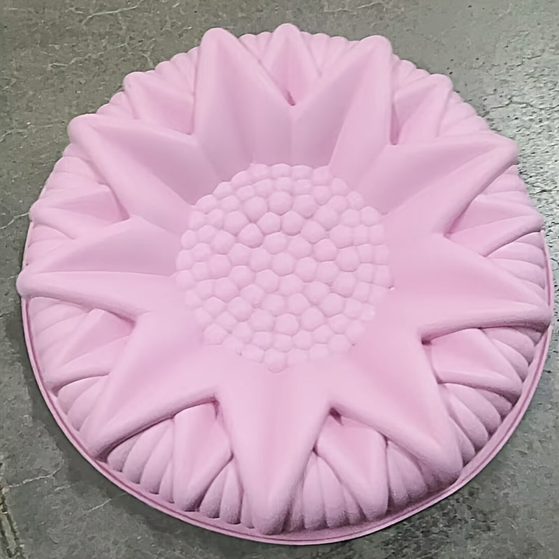 Large Silicone Sunflower-Shaped Pastry Cake Mold 26cm Baking Kitchen Accessory