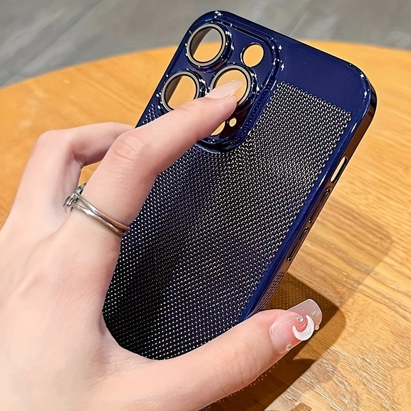 High-End Phone Case with Built-In Lens Film for iPhone 11-16 Polycarbonate Slim Cover