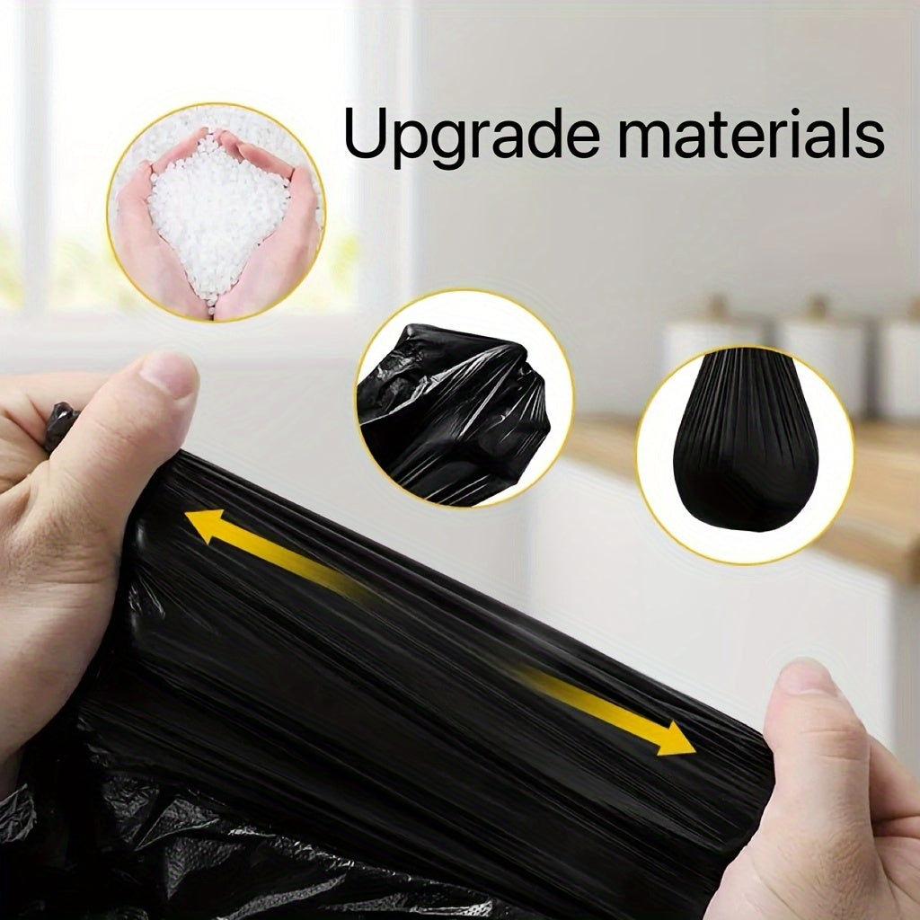 100-Pack Large Black Thick Polyethylene Trash Bags for Kitchen Bathroom and Living Room