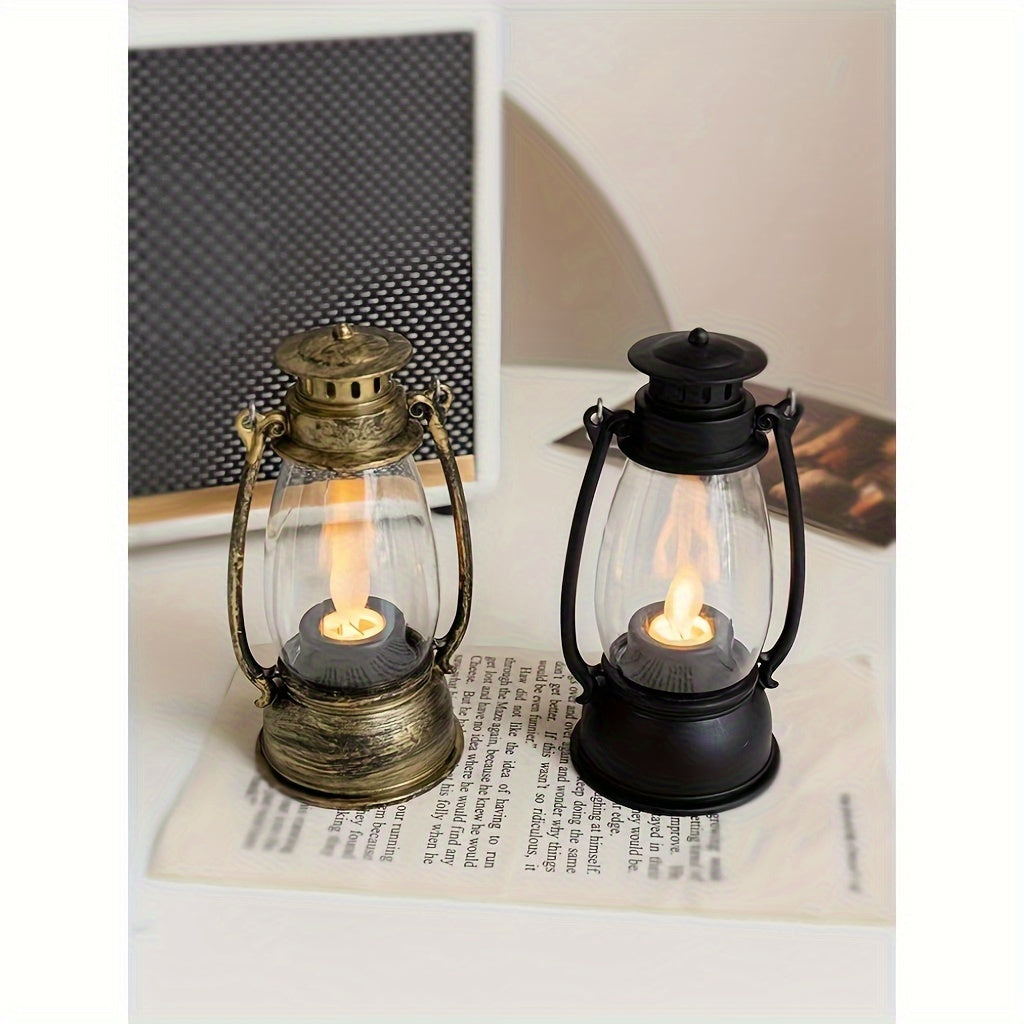 Mini Plastic Touch Switch Battery-Powered Table Lamp for Home and Office