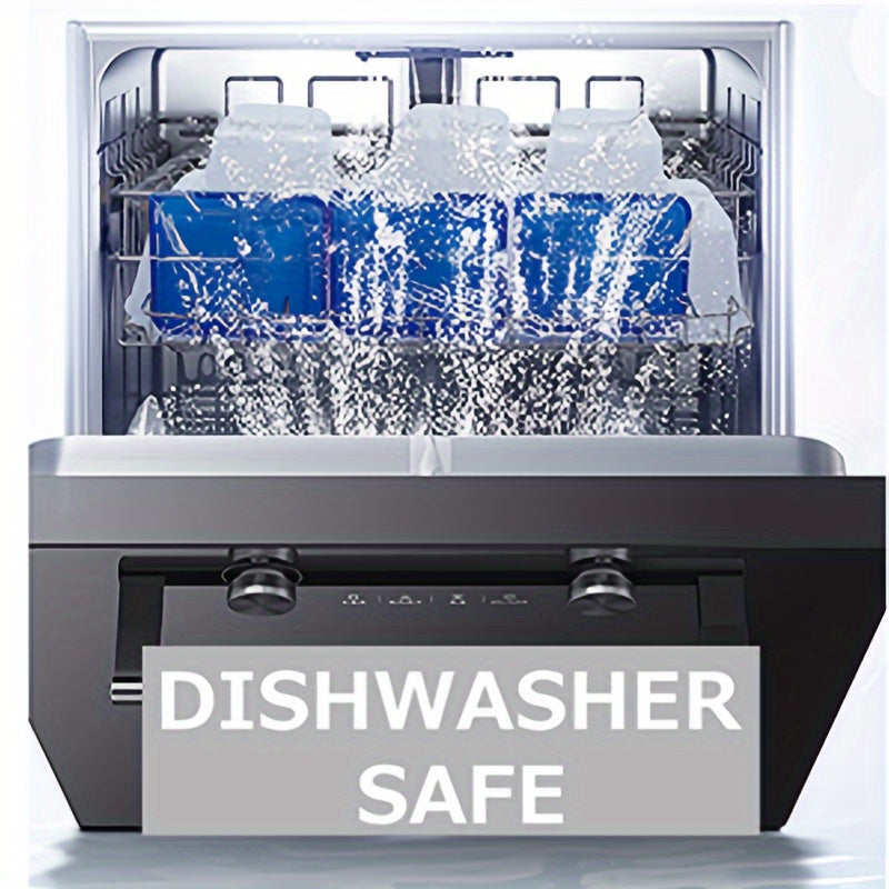 Frosted Blue and White Porcelain Style Square Food Storage Box 22 Sets 750ml