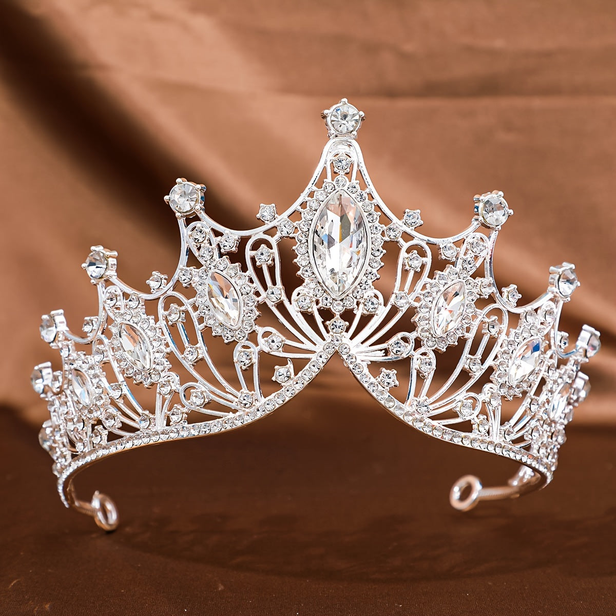 Girls Rhinestone Crown Headband for Weddings and Parties Elegant Hair Accessory