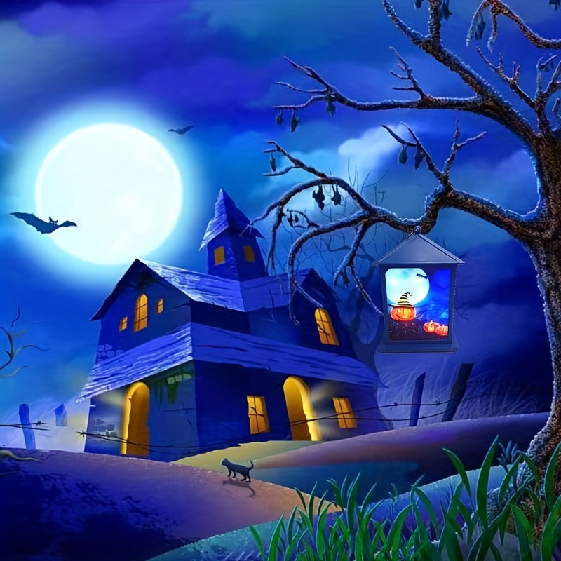 Vintage Lantern Electric Fireplace with Realistic Flame Effect for Indoor Home Decor