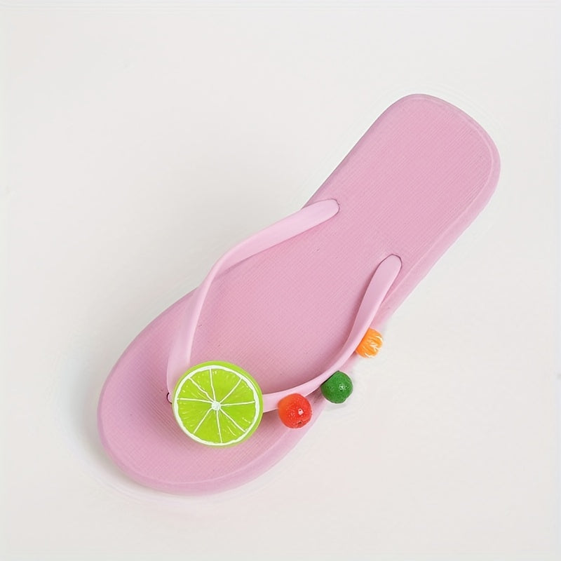 Women's EVA Flip-Flops with Colorful Fruit and Floral Design Non-Slip Summer Beach Slides
