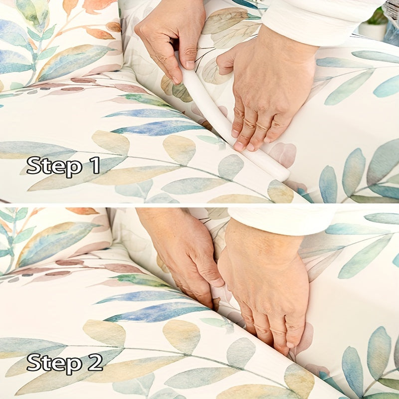 Стильный чехол для дивана с цветочным принтом, который эластичный и защищает вашу мебель в спальнях, офисах и гостиных.