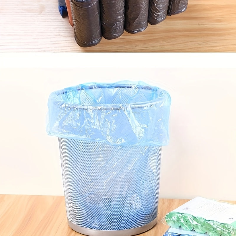 5 Rolls of 100 Random Color Plastic Garbage Bags for Home Kitchen Bathroom Use