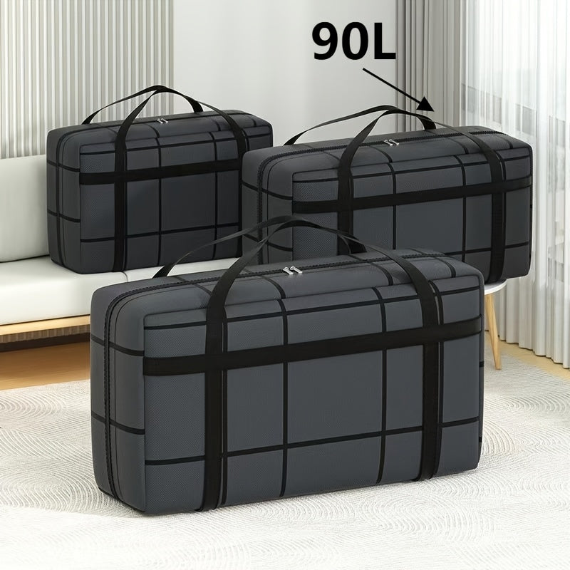 Katta hajmli saqlash sumkasi, non-toʻqima mato, zippersi bilan kiyimlar va o'yinchoqlar uchun tashkilotchi