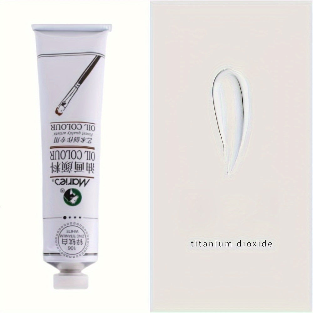 50ml White Oil Paint Tube for Canvas and Graffiti Art Professional Artist Grade