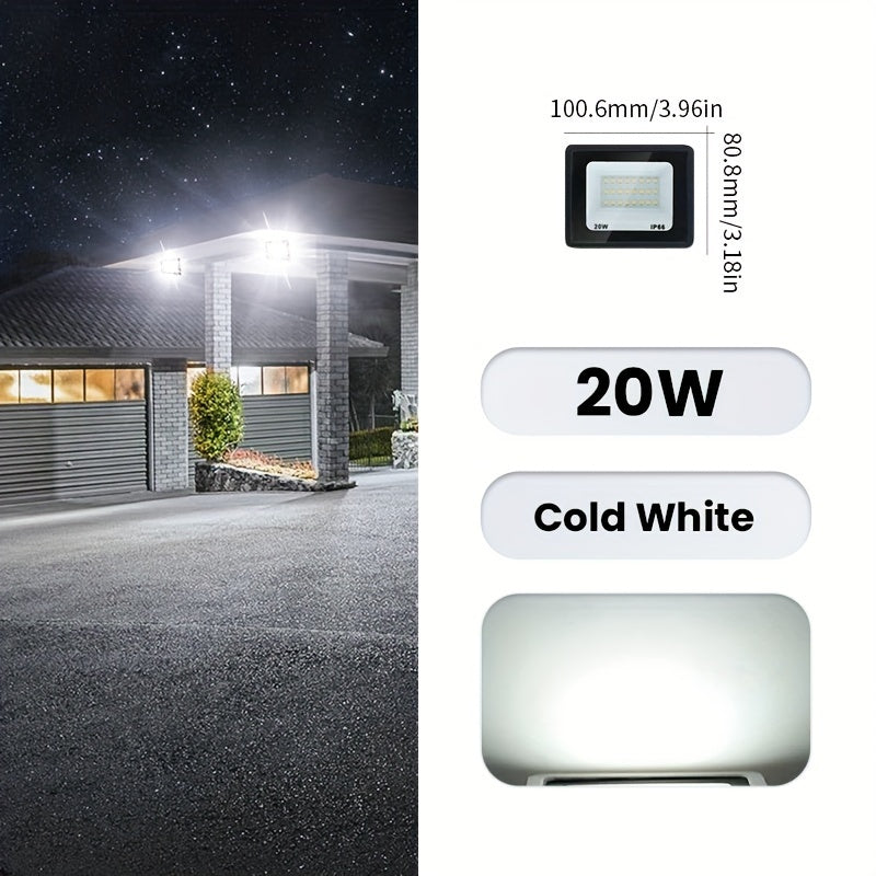 Aluminum LED Floodlight Outdoor Garden Playground Wall Ceiling 10-300W Black