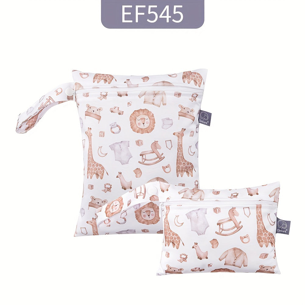 Small Waterproof Bags for Menstrual Storage Set of 2 Animal Print Diaper Bags for Halloween Thanksgiving Christmas