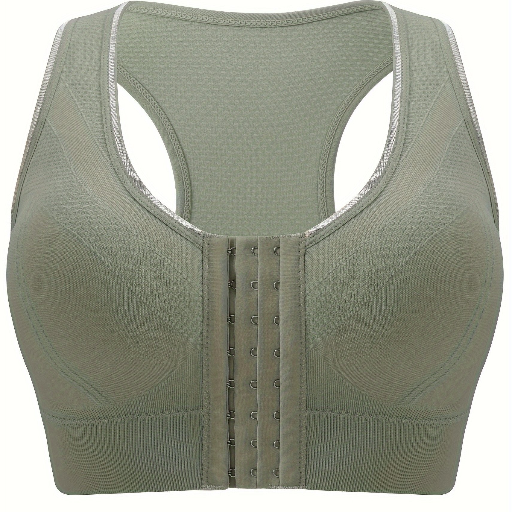 Plus Size Seamless Front Closure Sports Bra High Elasticity Workout Bra