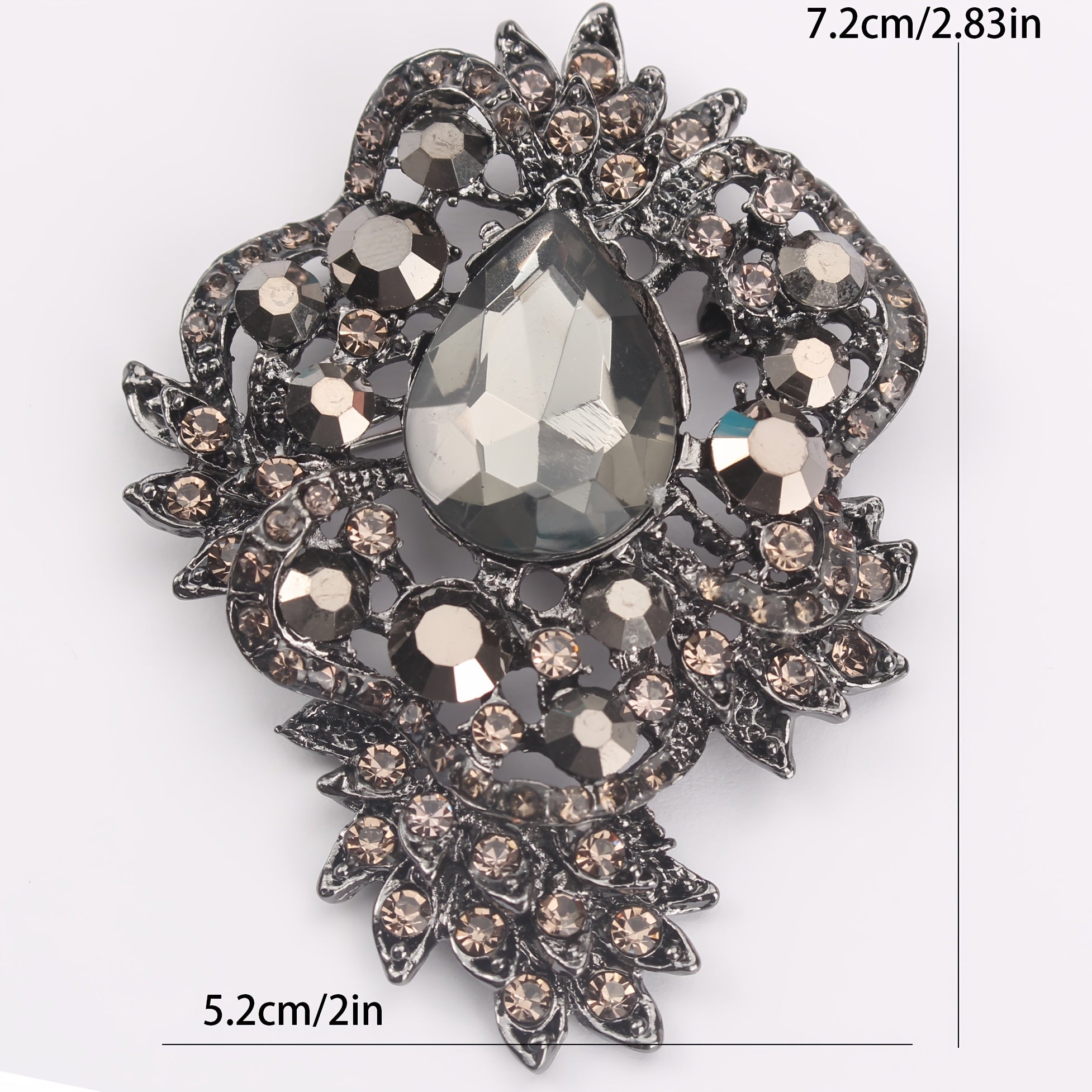 Rhinestone Brooch Pin for Women Fashionable Jewelry for Sweaters Coats