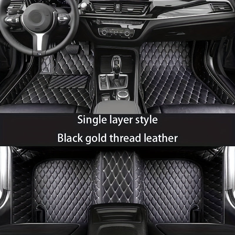 Customized PU Leather Car 3D Foot Mat All-Weather Wear-Resistant for Sedan