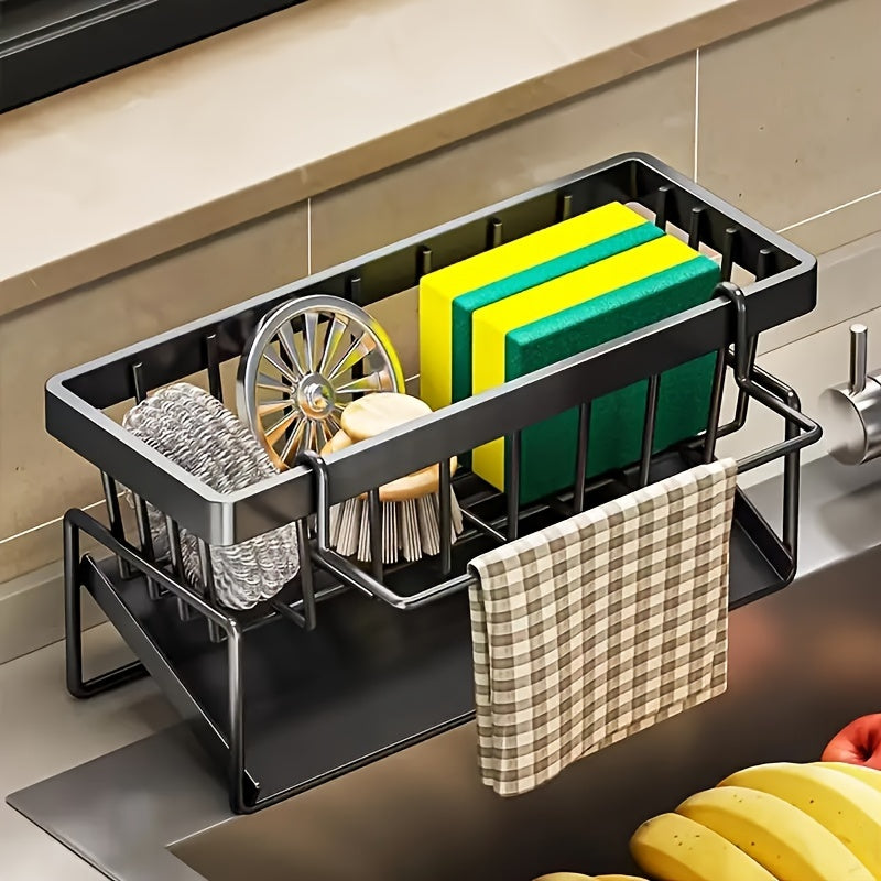 Multi-Functional Kitchen and Bathroom Sink Organizer for Soap Sponges Towels