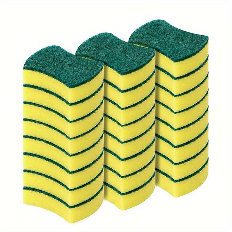 12/24 Piece Kitchen Cleaning Sponge Set with Dish Towels and Scouring Pads
