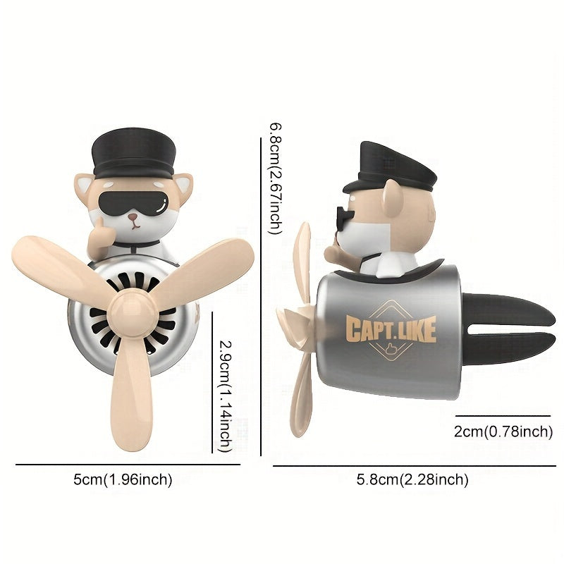 It yuragi uchun avtomobil havo tozalovchi havo ventilatsiya klipi, chiroyli multfilm it, ichki bezak