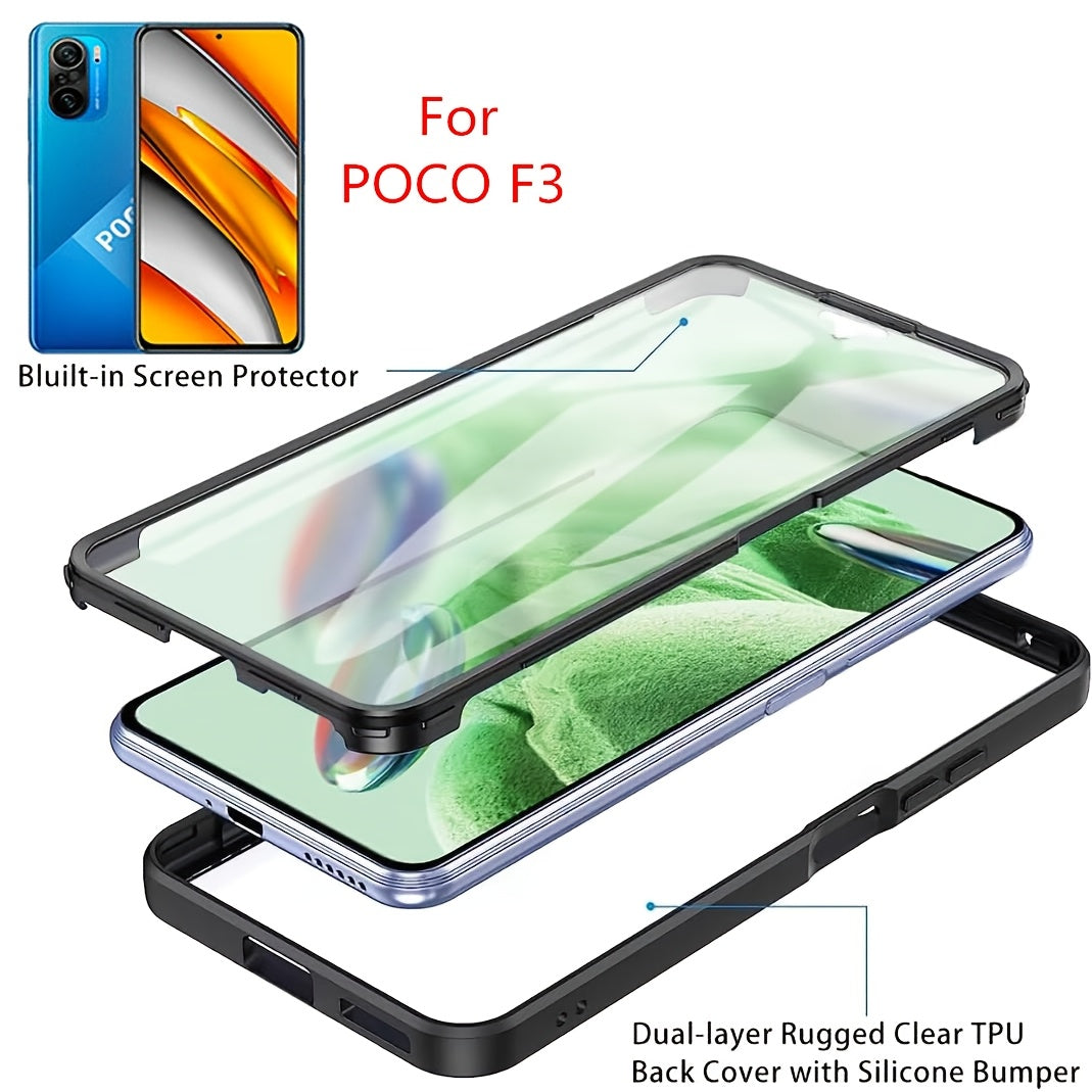 360 Full Body Shockproof Phone Case for Xiaomi POCO Series with Built-in Screen Protector