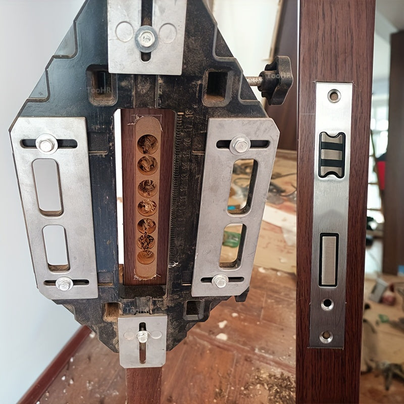 Aluminum Wooden Door Hinge Hole Opener for Lock and Furniture Installation Drilling Guide