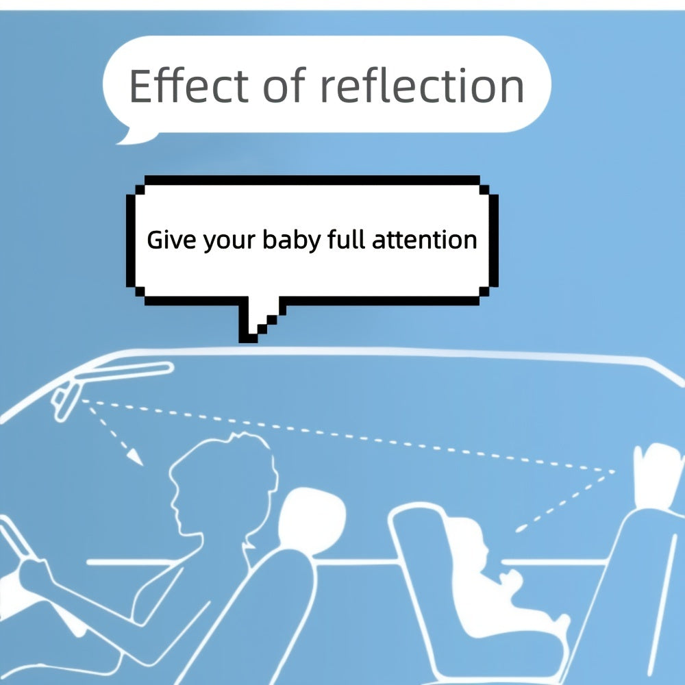 Bolalar uchun avtomobil o'rindig'i uchun keng ko'rinishli, 360 daraja aylantiriladigan chaqaloq orqa ko'zgu