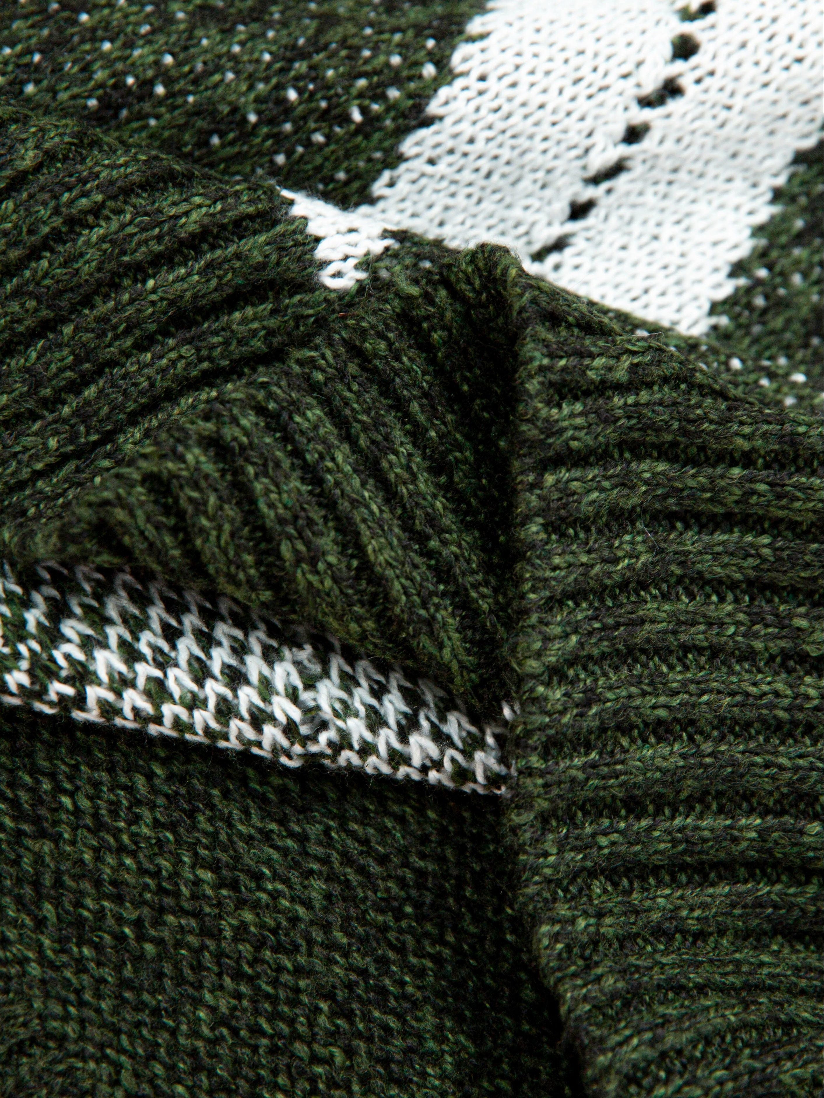 Plus Size Off-Shoulder High Neck Cable Sweater Striped Grey White Pullover