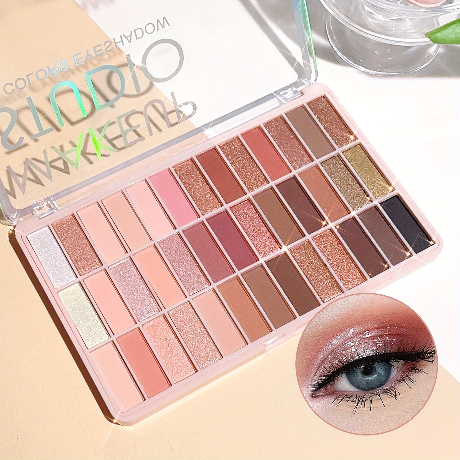 39-Color Matte and Shimmer Eyeshadow Palette Waterproof Sweatproof for Daily Use