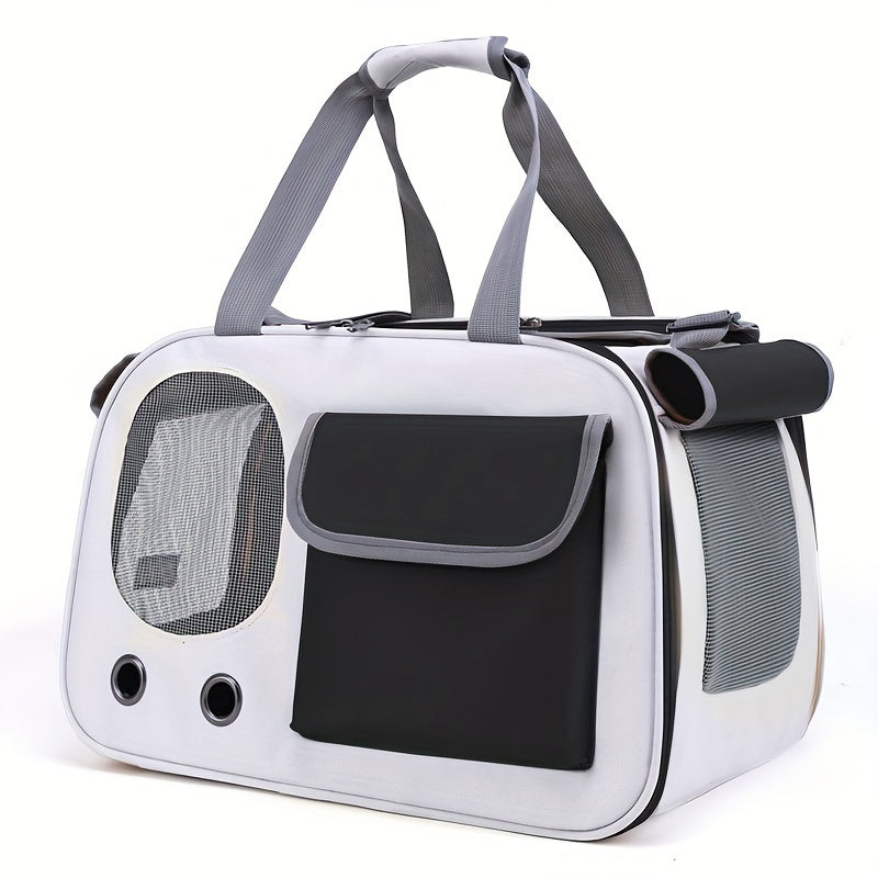 Lightweight Breathable Durable Foldable Cat Carrier with Zipper Closure