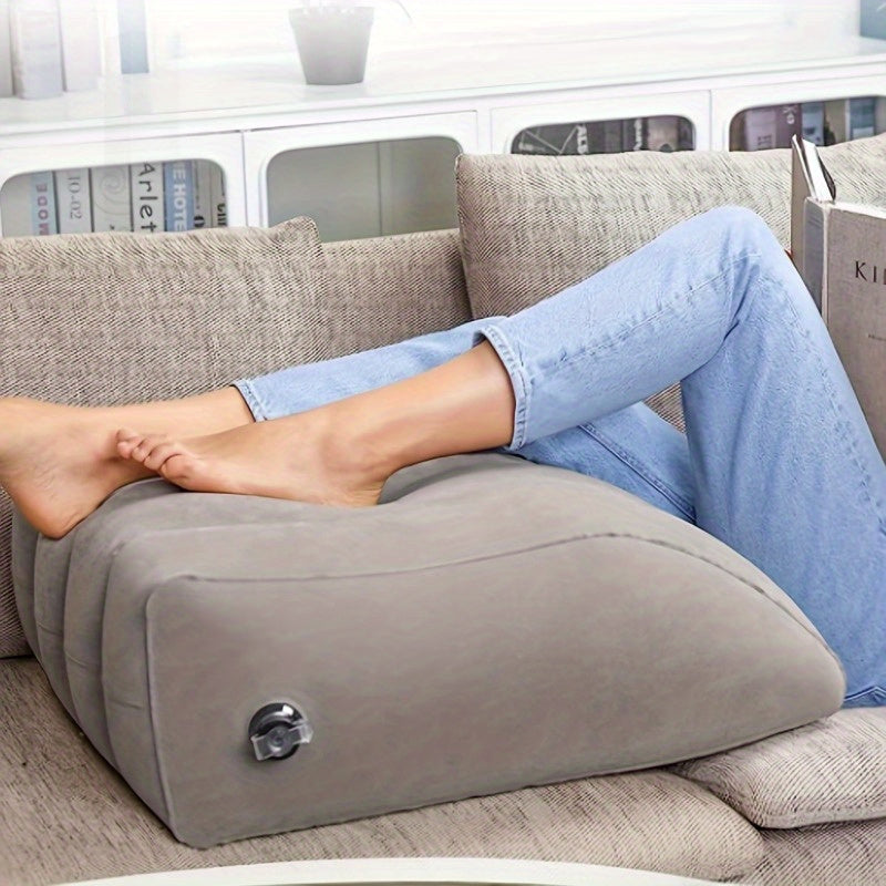 Inflatable Leg Pillow Polyester with Storage Nozzle for Comfort and Recovery