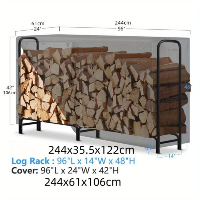 Водонепроницаемый чехол для дров с крышкой и сумкой для переноски для уличных каминов и хранения