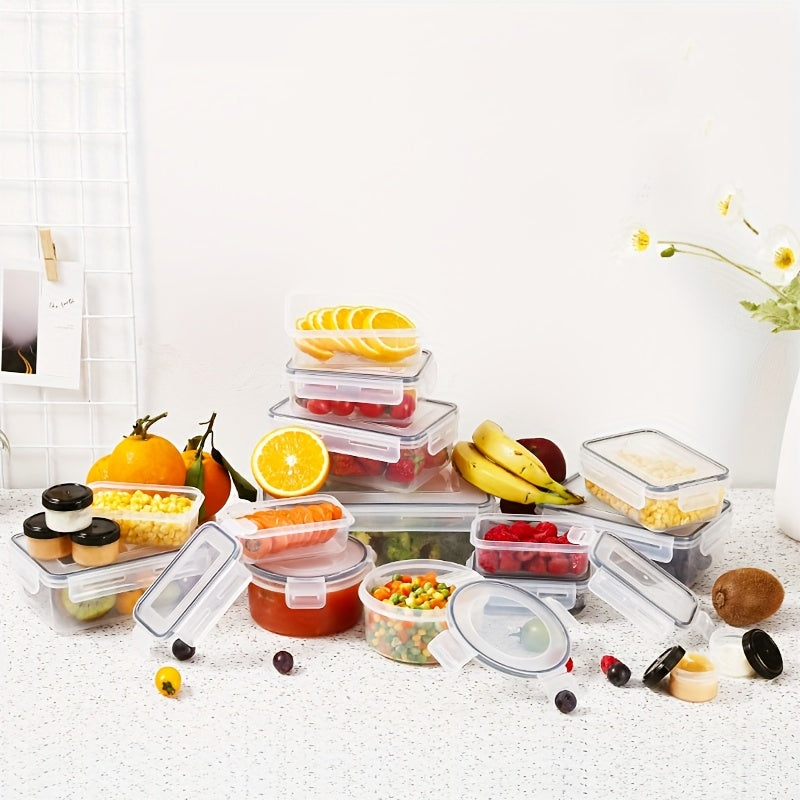 Juego de 18 recipientes de almacenamiento de alimentos con tapas herméticas organizador de cocina de plástico a prueba de fugas