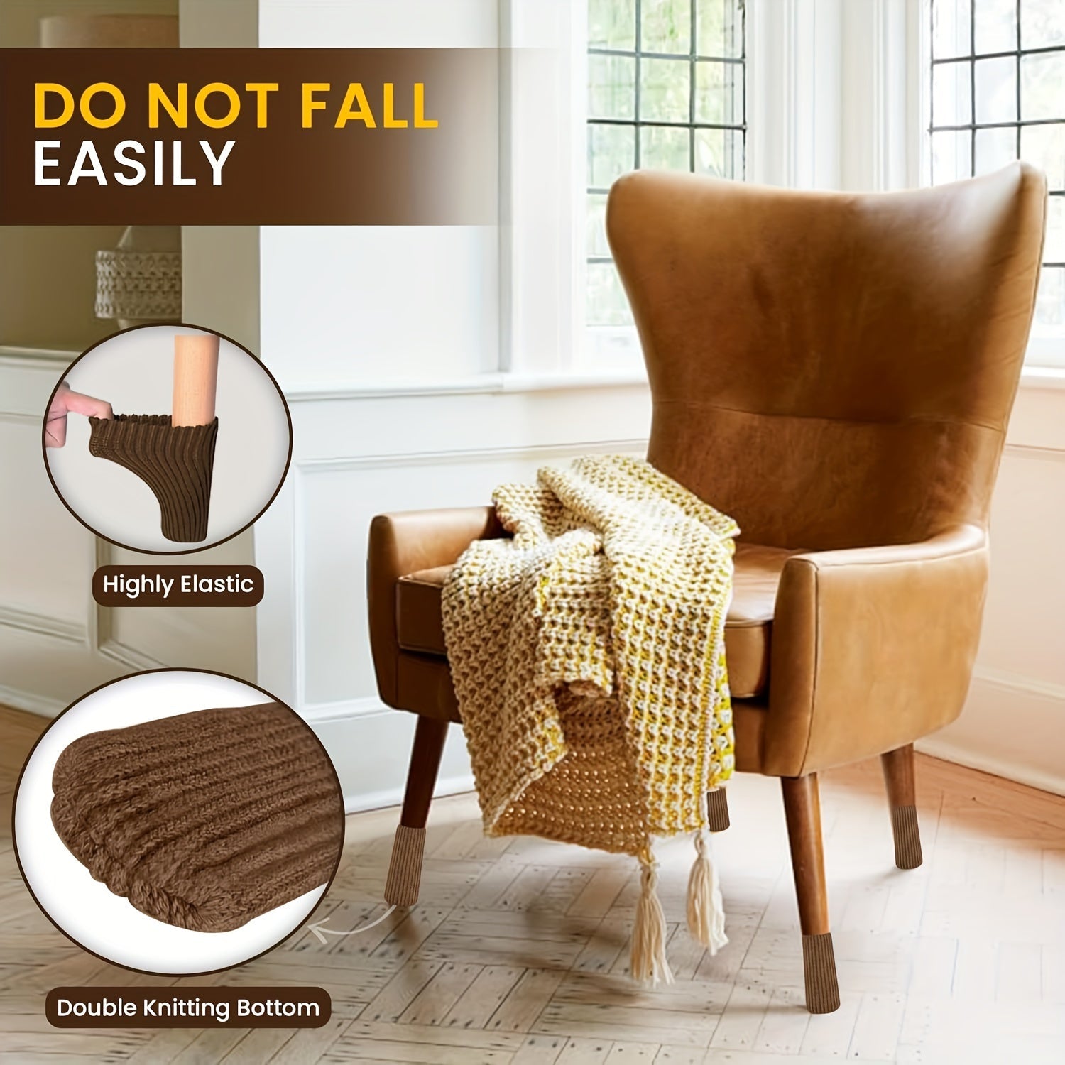 16 Pack Brown Chair Protectors for Upholstery and Furniture