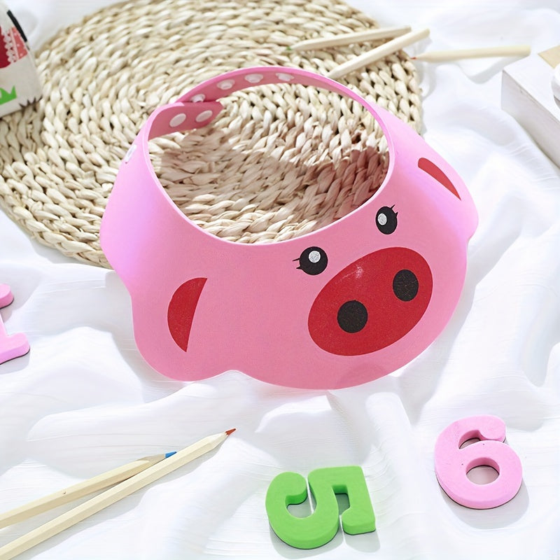 Adjustable Waterproof Shower Cap for Women Men EVA Cartoon Design Hair Protector