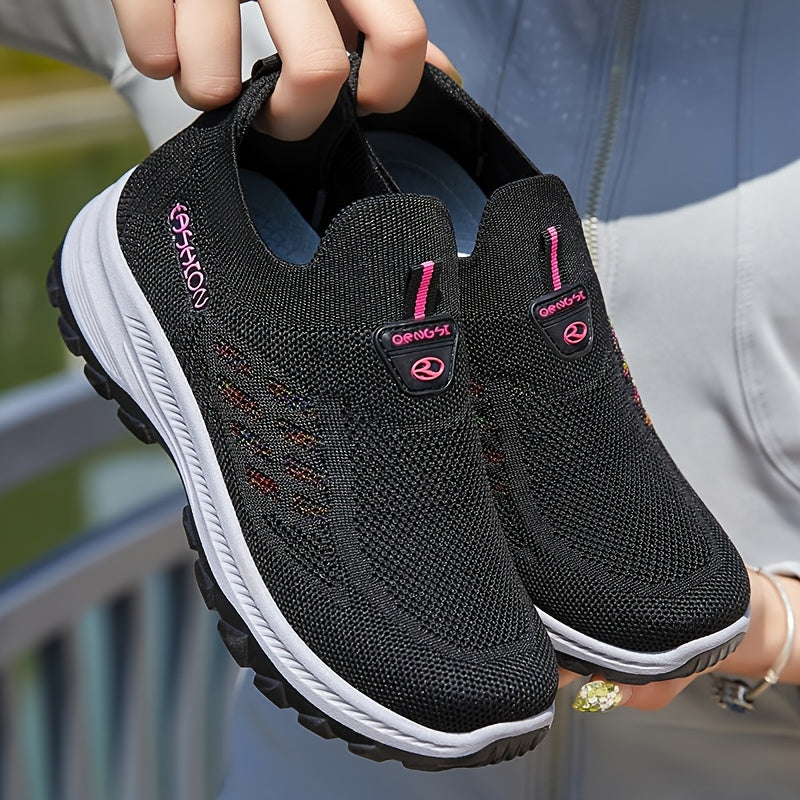 Women's Breathable Soft Casual Sports Shoes Low Top Solid Color All-Season