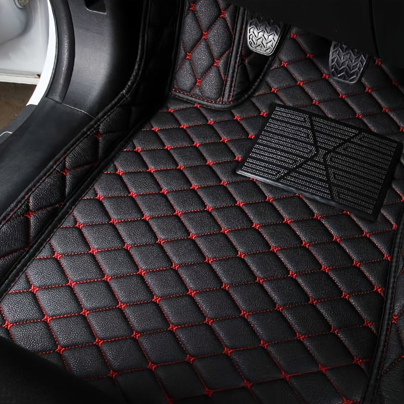 Car Floor Mats for Cruze 2008-2016 PU Leather Diamond Pattern All-Weather