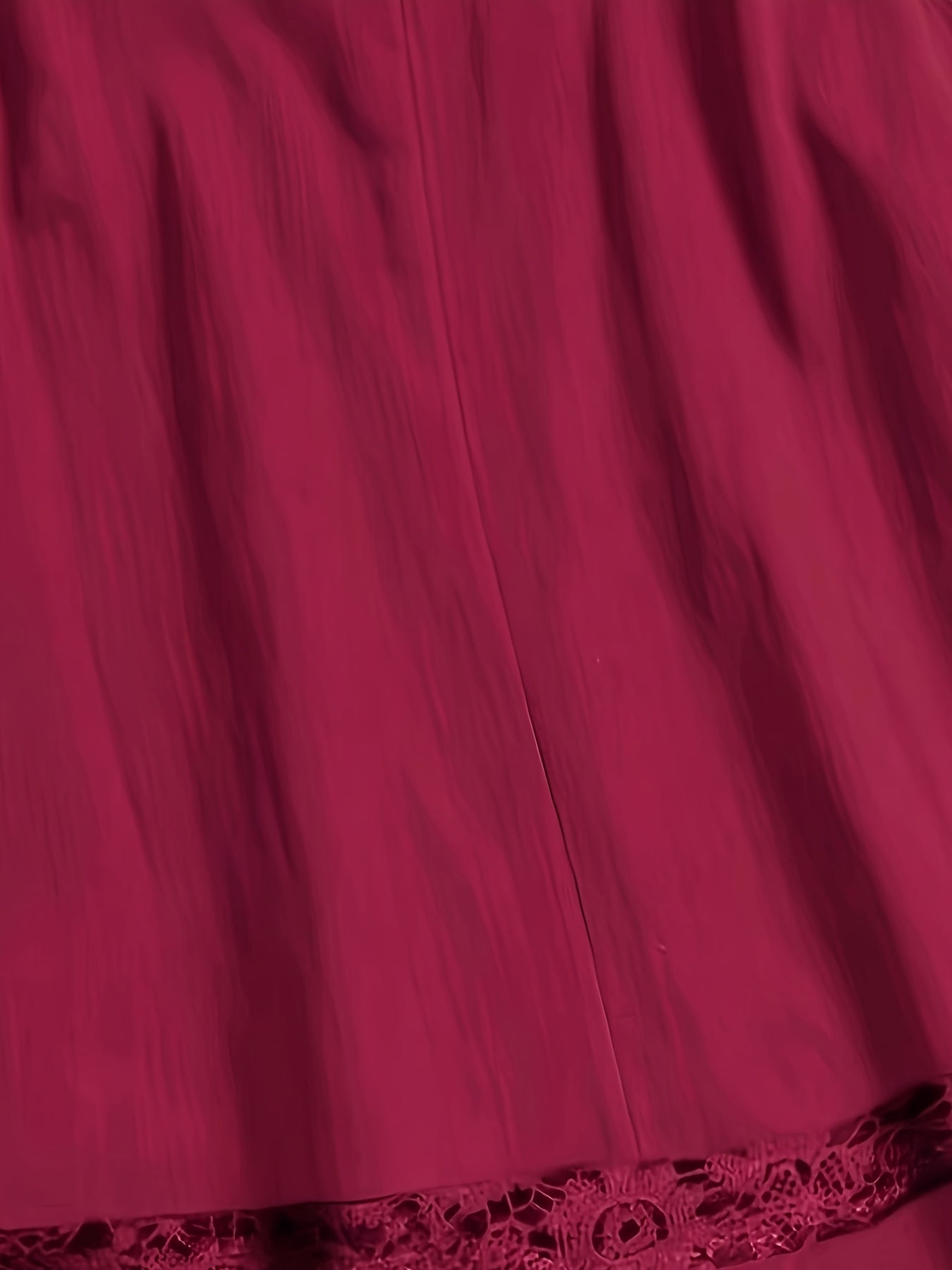 Top de encaje de mezcla de algodón para mujer, cuello redondo, liso, casual, primavera, otoño