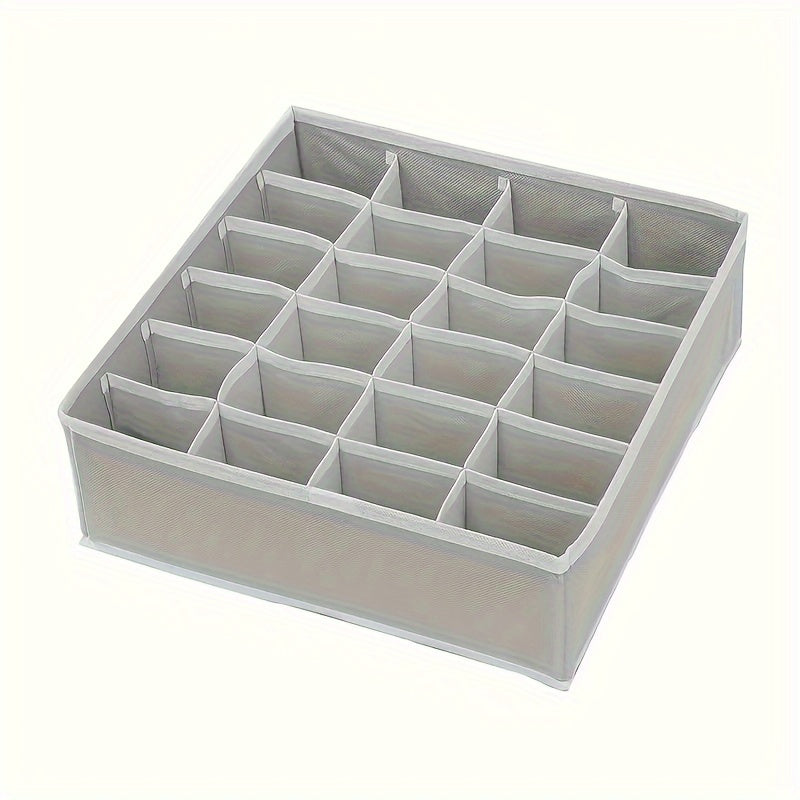 Collapsible 24-Cell Drawer Organizer for Socks Underwear Bras Ties Storage