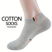 Men's Cotton Blend Ankle Socks 6 Pairs Lightweight Breathable Stretch Comfort